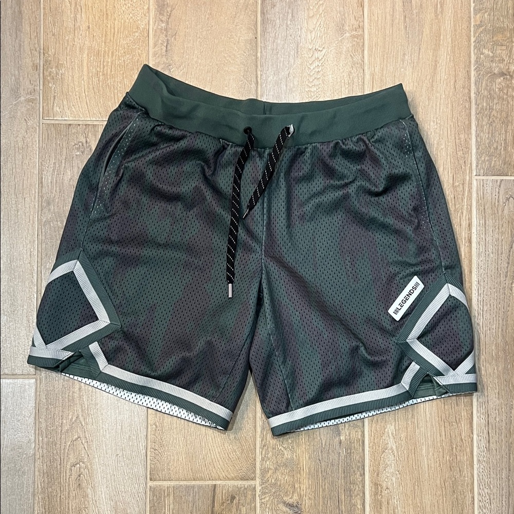 Men’s Legends Black and Gray Athletic Shorts